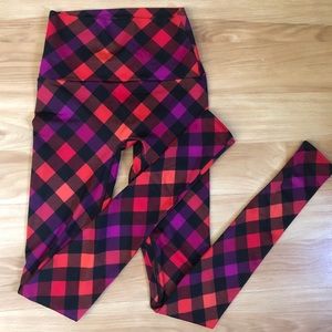K- DEER Plaid Full Length Leggings